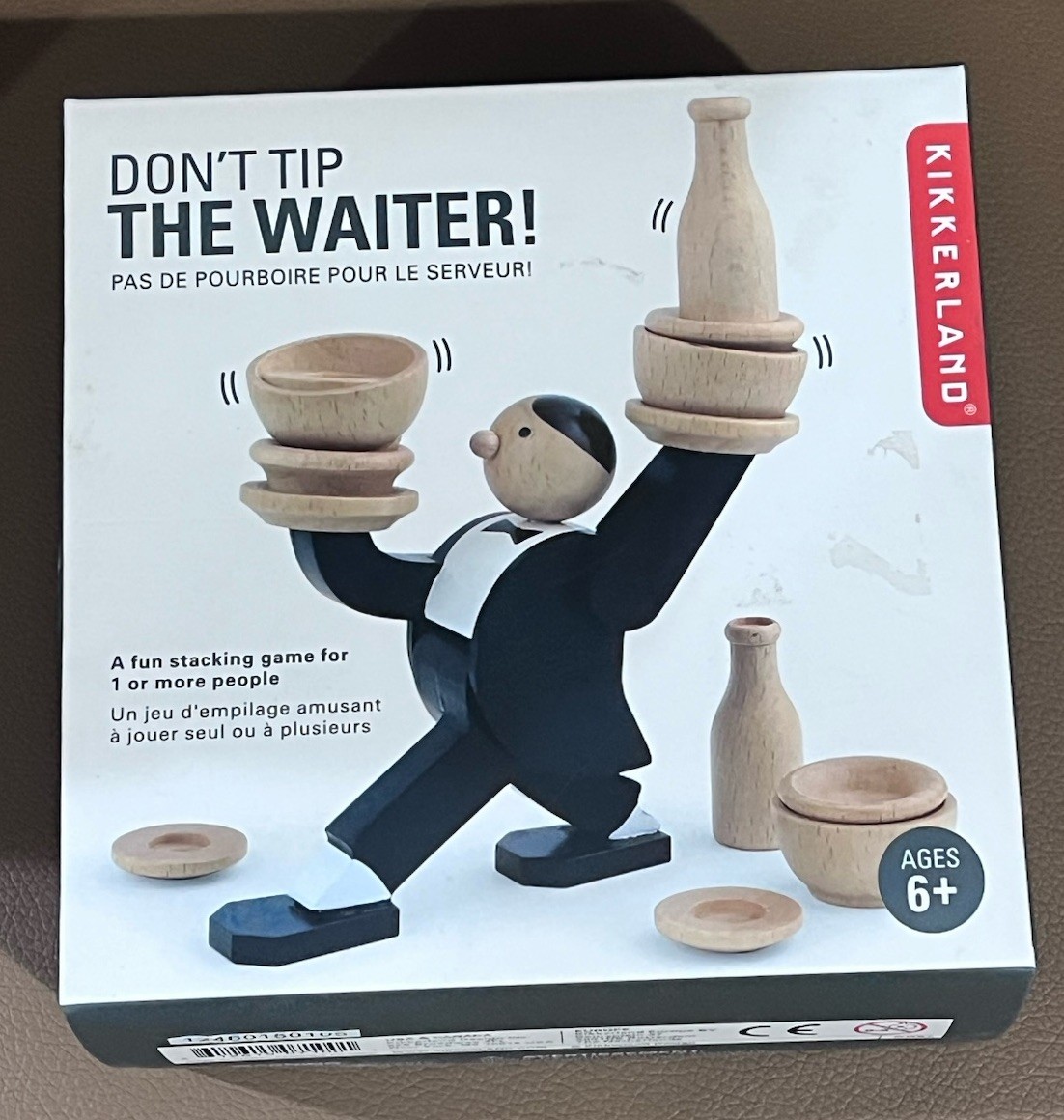 Don’t Tip The Waiter Game-Kikkerland- NEW-Fun Stacking Game For 1 Or More People