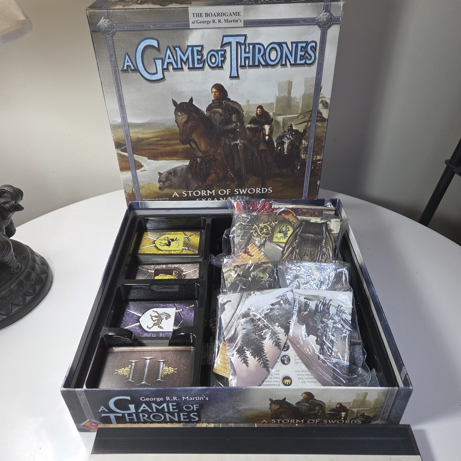 Lot Game of Thrones Core w Expansion, 3 Chapter Packs plus 2 Starter Packs