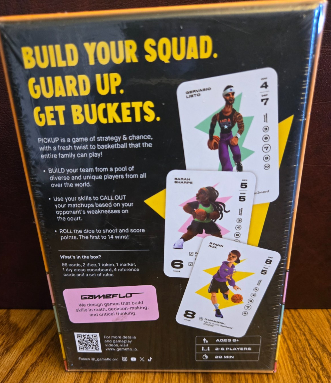 PICKUP BASKETBALL CARD GAME GAMEFLO. NEW/SEALED 2-6 PLAYERS AGES 8+ STRATEGY