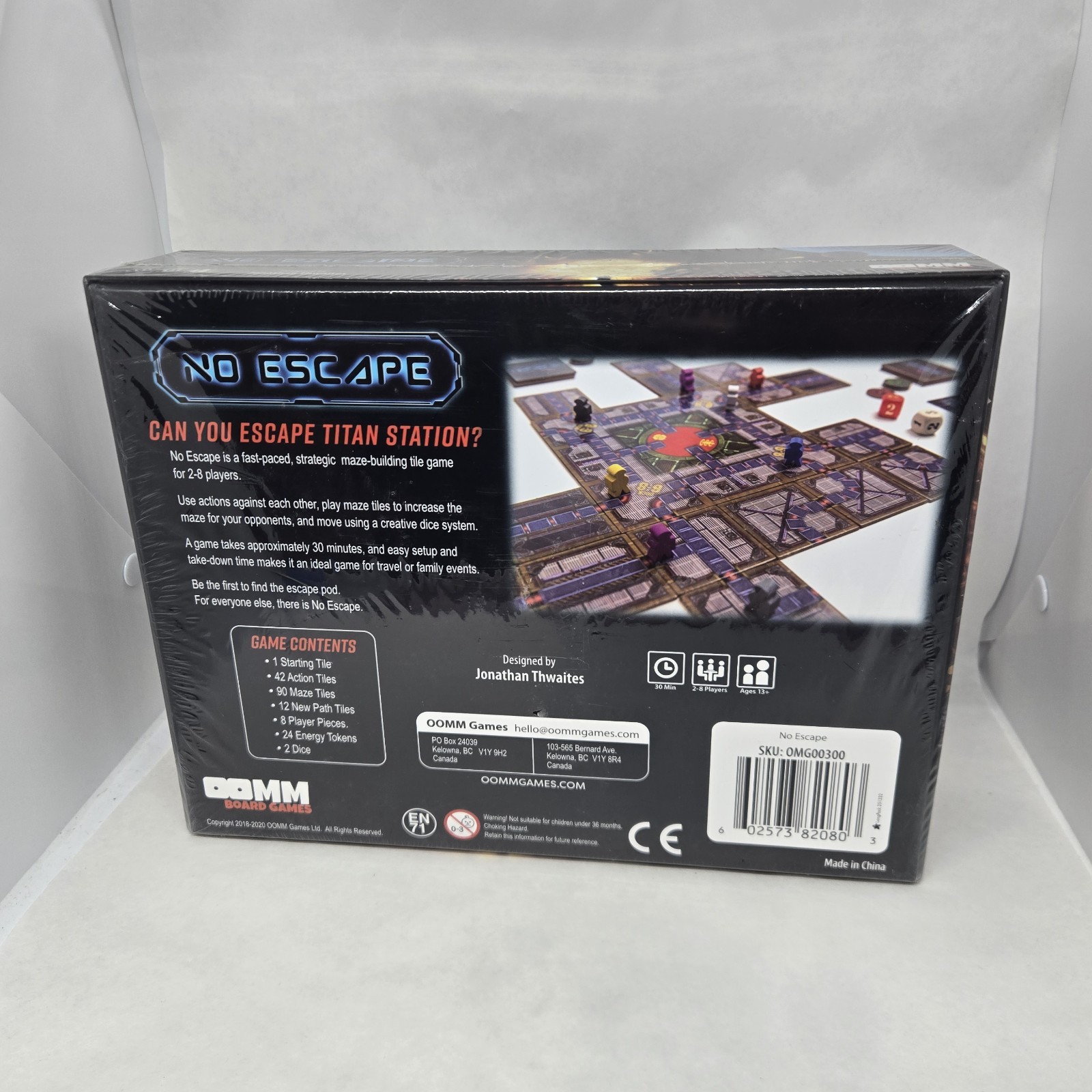 No Escape Board Game SEALED NEW OOMM Games 2020 Jonathan Thwaites