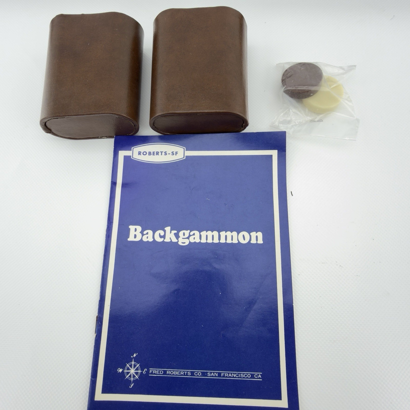 VTG 1970s Backgammon Fred Roberts SF Case Set Vintage Made In USA San Francisco