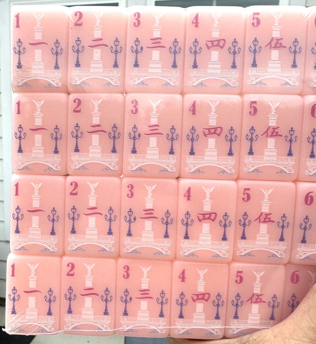 PARIS PINK Acrylic American Mahjong Tiles Set 160 Pcs US Seller Fast Ship NEW