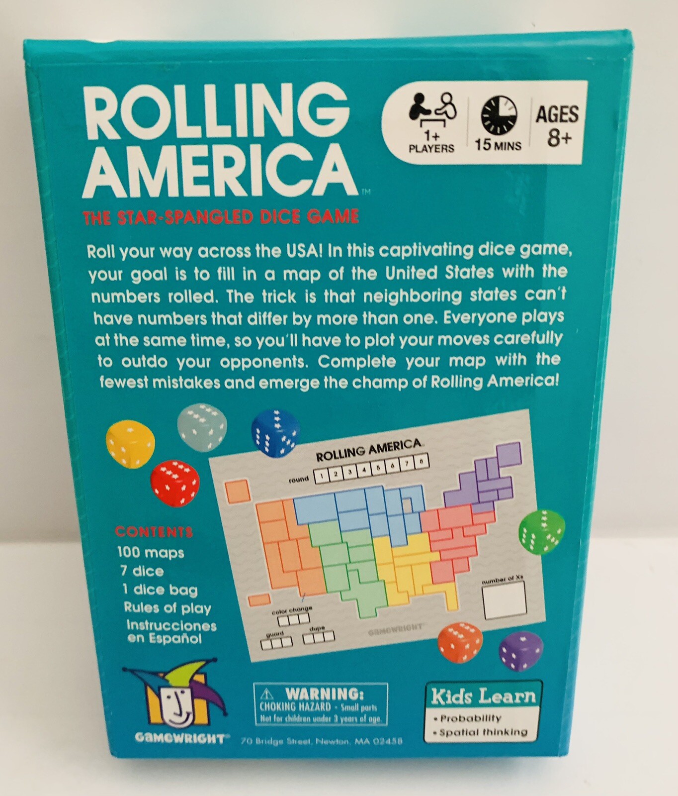 Gamewright Rolling America, The Star Spangled Dice Action Game