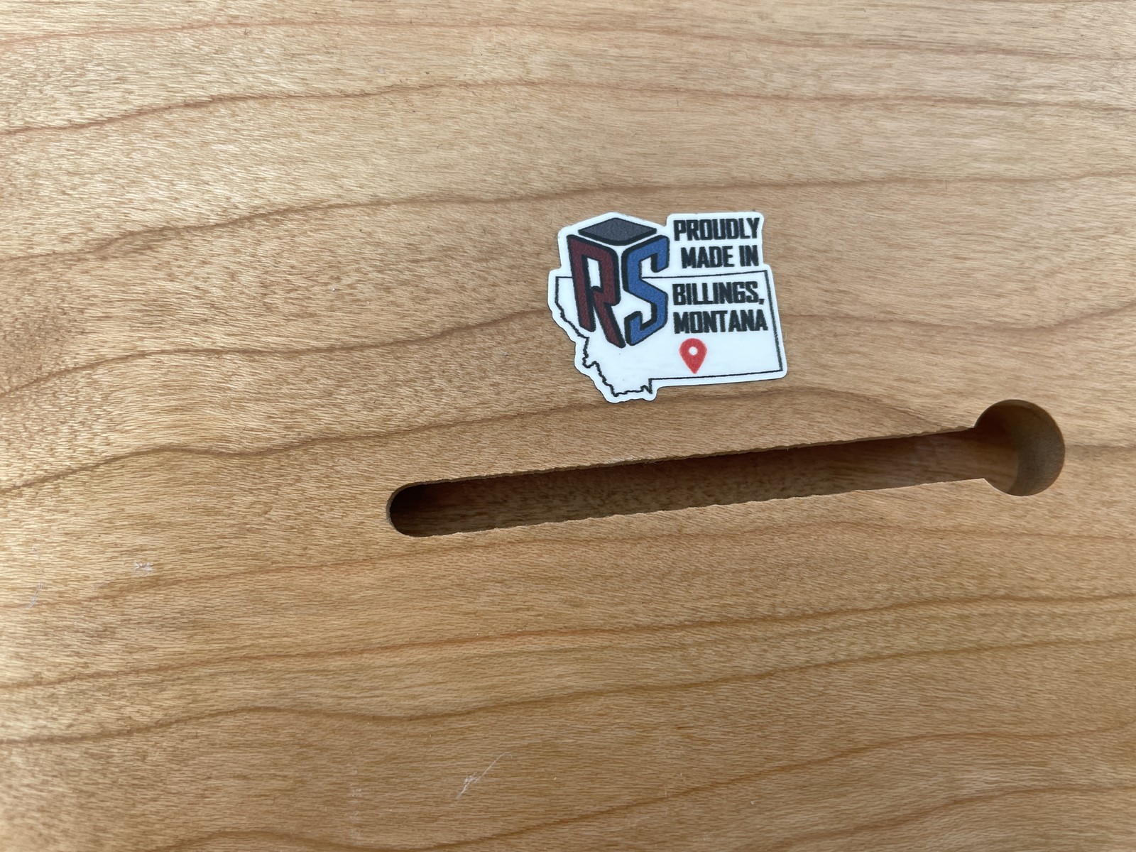 RS Brand Custom Wood Cribbage Board with Anvil Design & Peg Storage