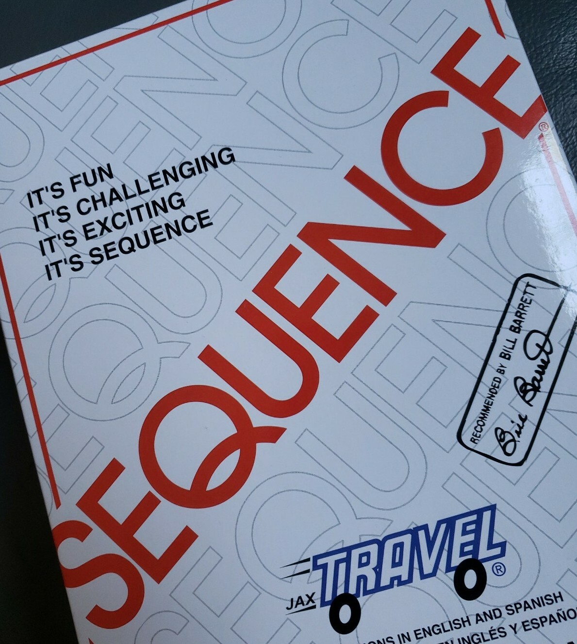 Sequence Board Game Travel Size JAX LTD 2 Players Card Game Adults Kids FREESHIP