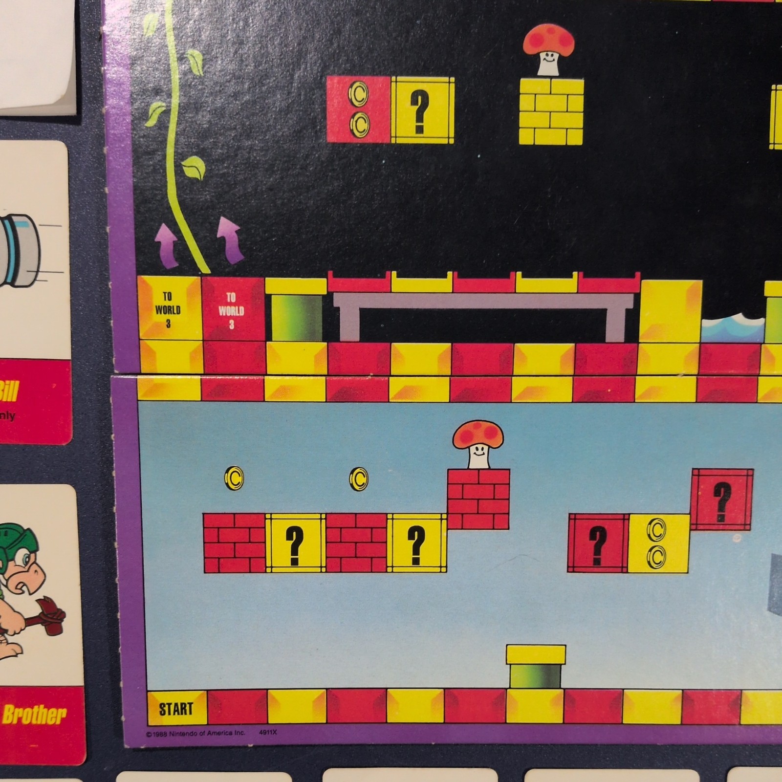 Vintage Super Mario Bros Board Game Milton Bradley 1988 USA