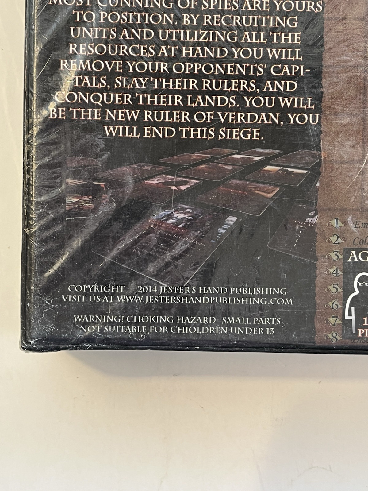 Jester’s Hand Board Game , Siege of Verdan, Strategy 1-5 Players Sealed New