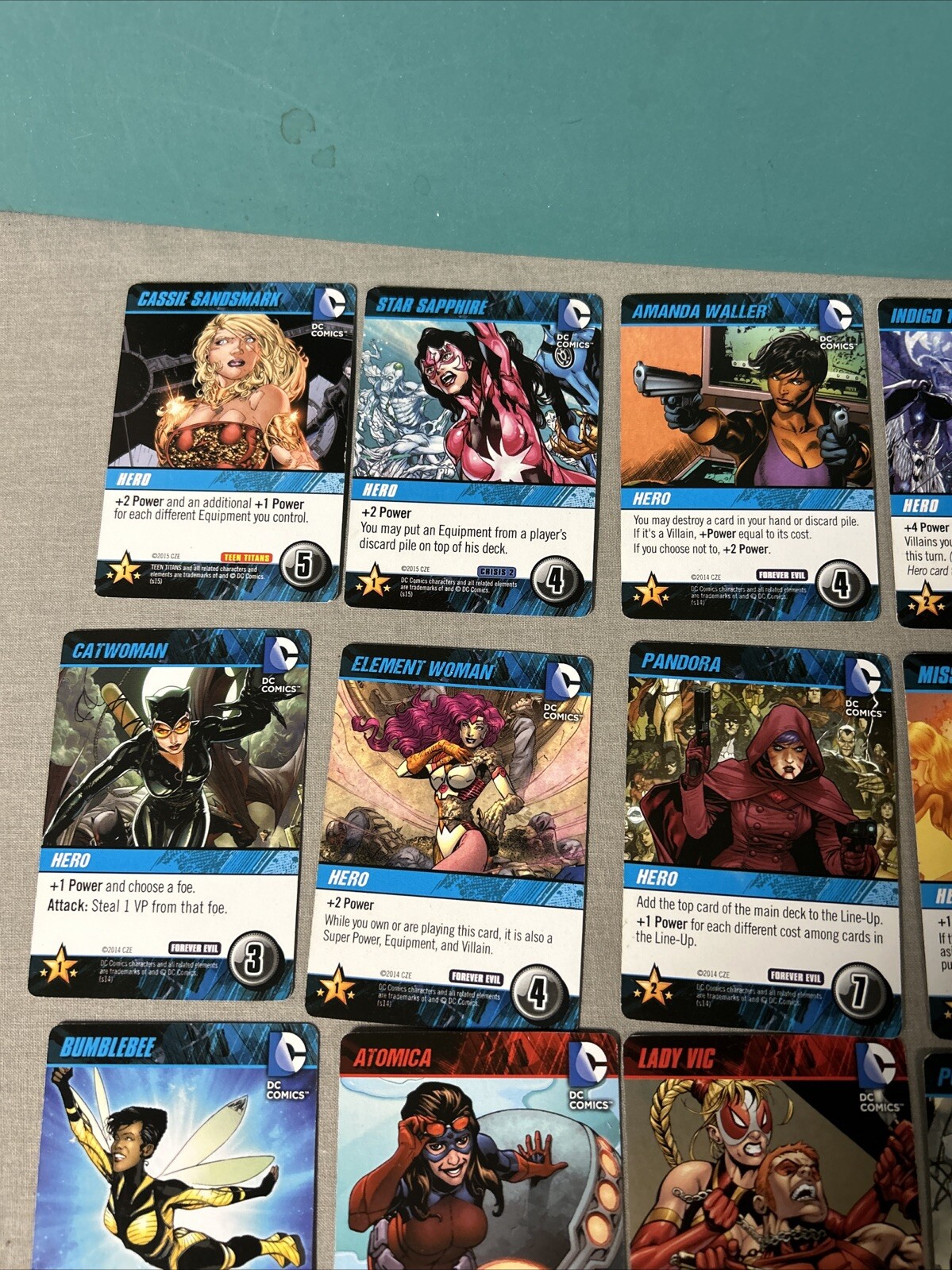 2014-15 DC Comics Crisis 2 Forever Evil Teen Titans Female Card Lot Of 12 Cards!