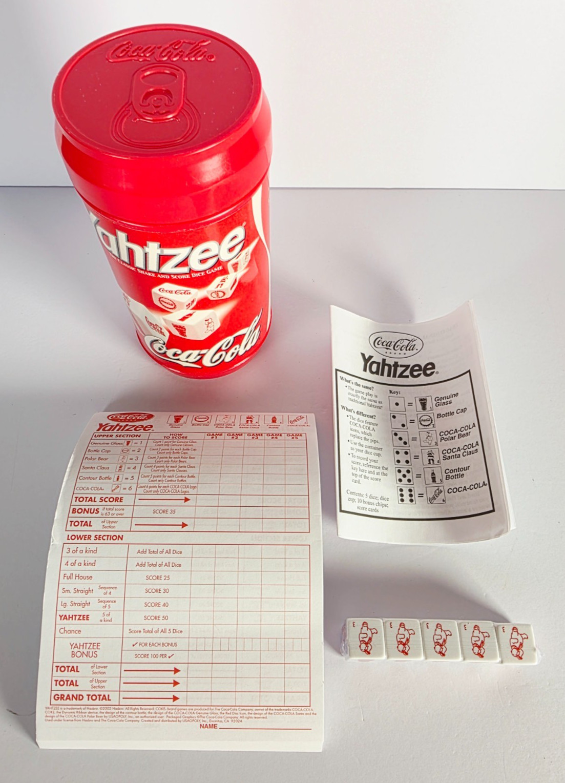 NEW SET 4 VINTAGE Classic Games Coca Cola Yahtzee, Playing Cards & Coke Domino
