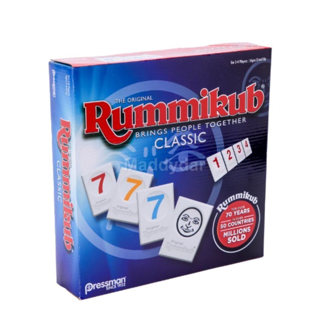 Rummikub by Pressman – Classic Edition – The Original Rummy Tile Game, Blue