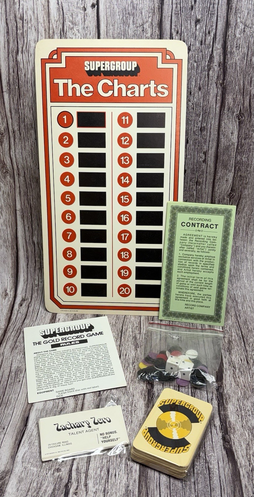 RARE Vintage Supergroup Gold Record Board Game 1973