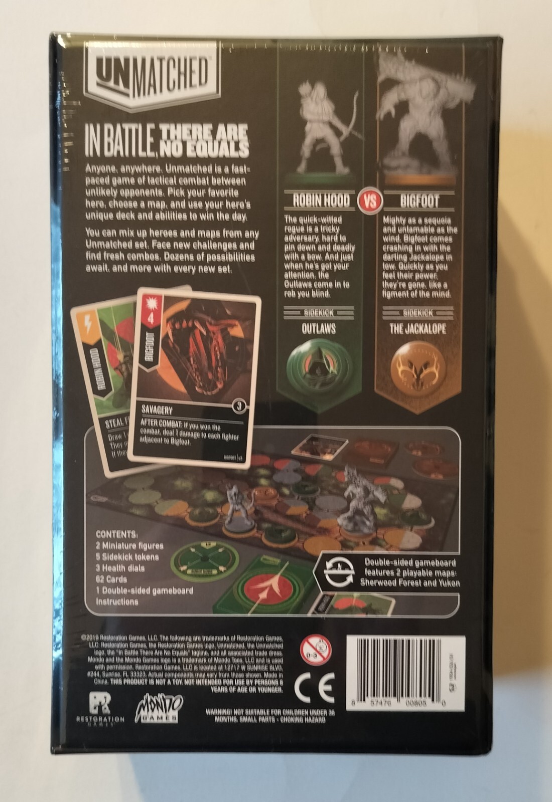Unmatched Robin Hood vs Bigfoot Board Game Restoration Mondo OOP