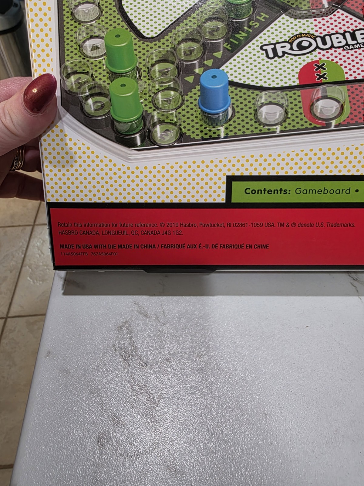 Pop-O-Matic Trouble Kids Board Game, Family Games for 2-4 Players
