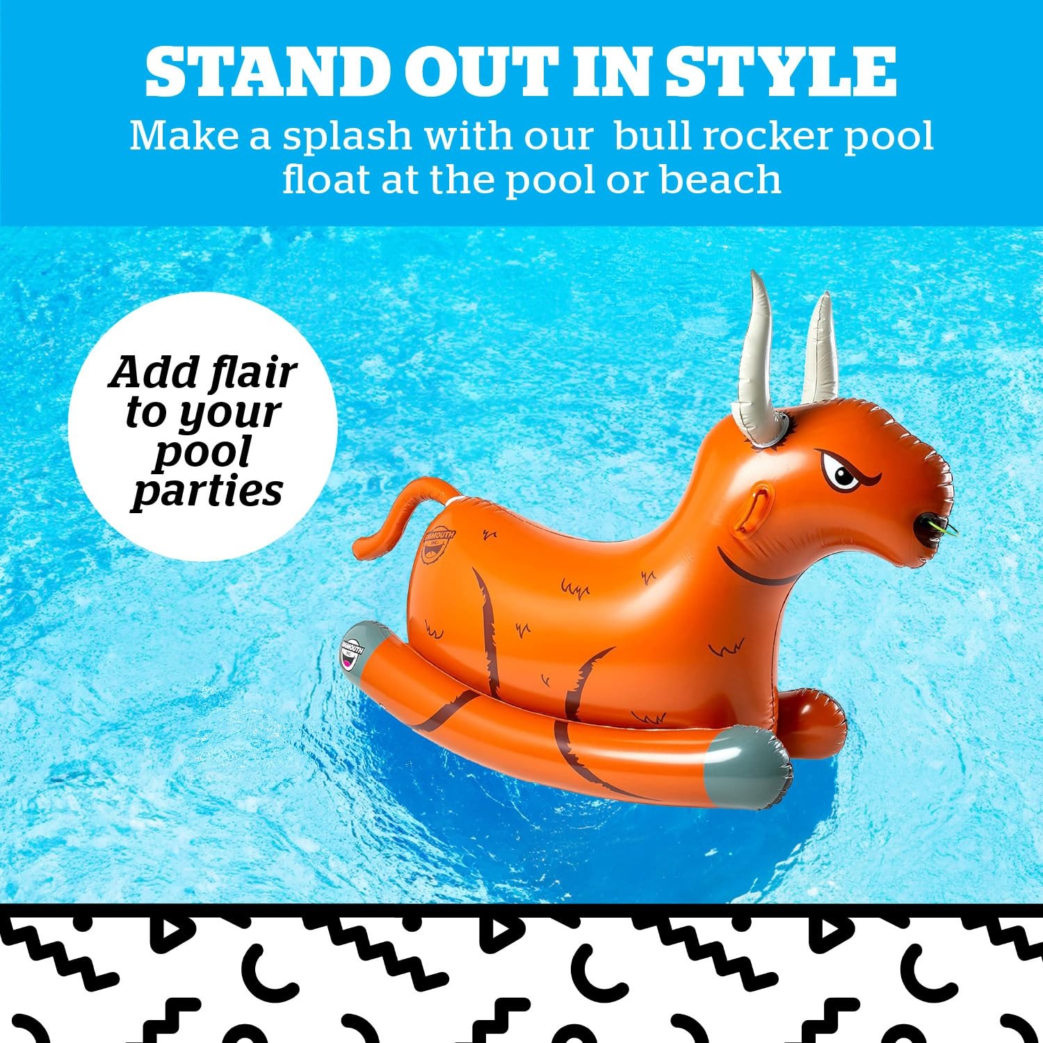 BigMouth Giant Bull Rocker Pool Float Inflatable
