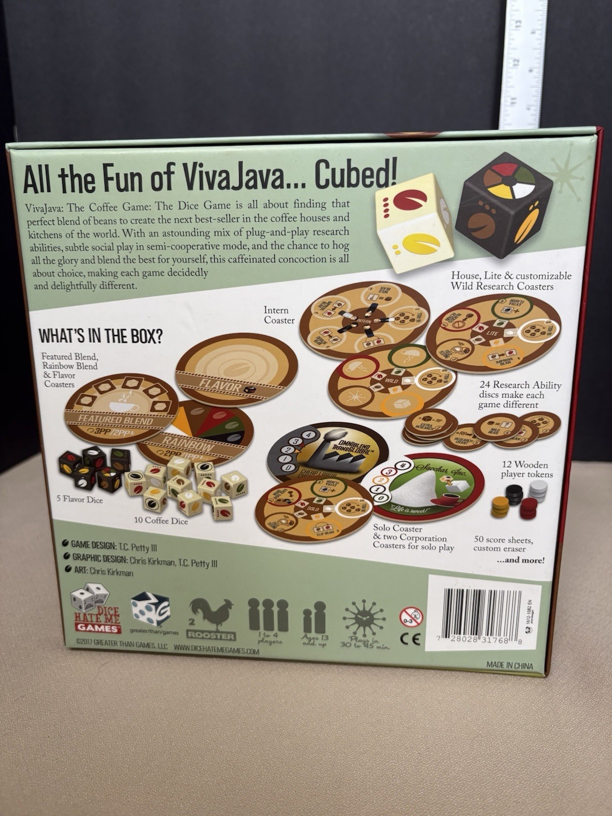 Viva Java Board Game The Coffee Game 2017 Dice Hate Open Box Never Played
