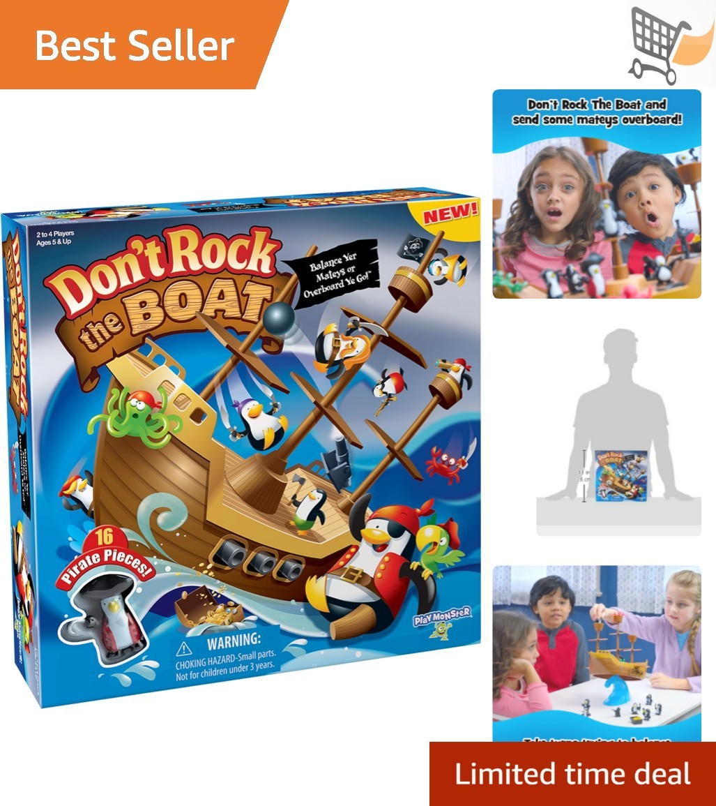 Kids Pirate Balance Board Game Family Game for Kids Adults Multi-Player Fun
