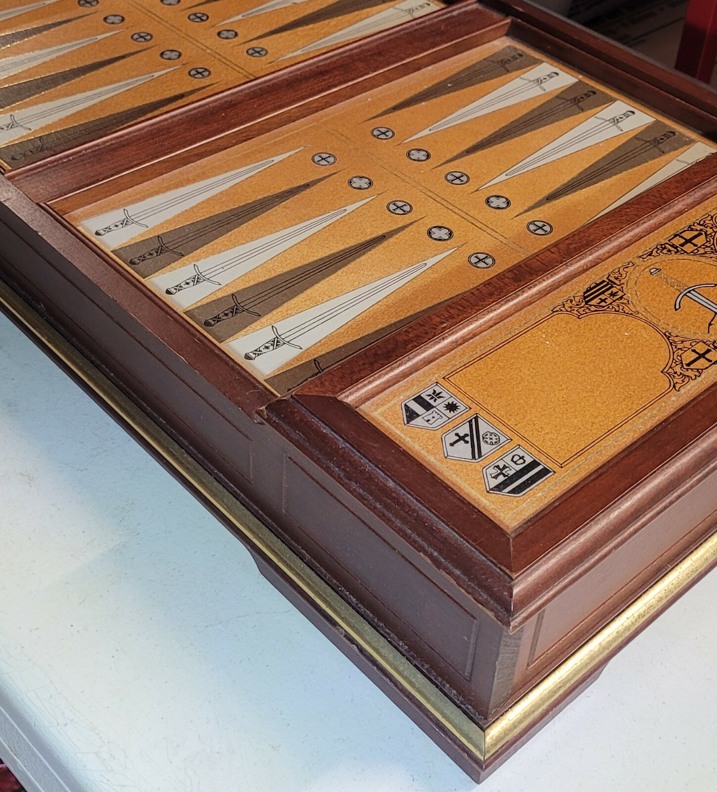 Vintage Franklin Mint Excalibur Backgammon Set 1986 Limited Edition Complete