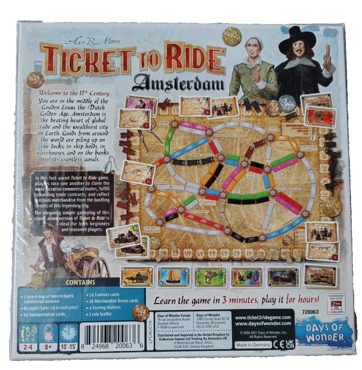 Ticket to Ride Amsterdam Board Game Tabletop Strategy Standalone Trains Wonder