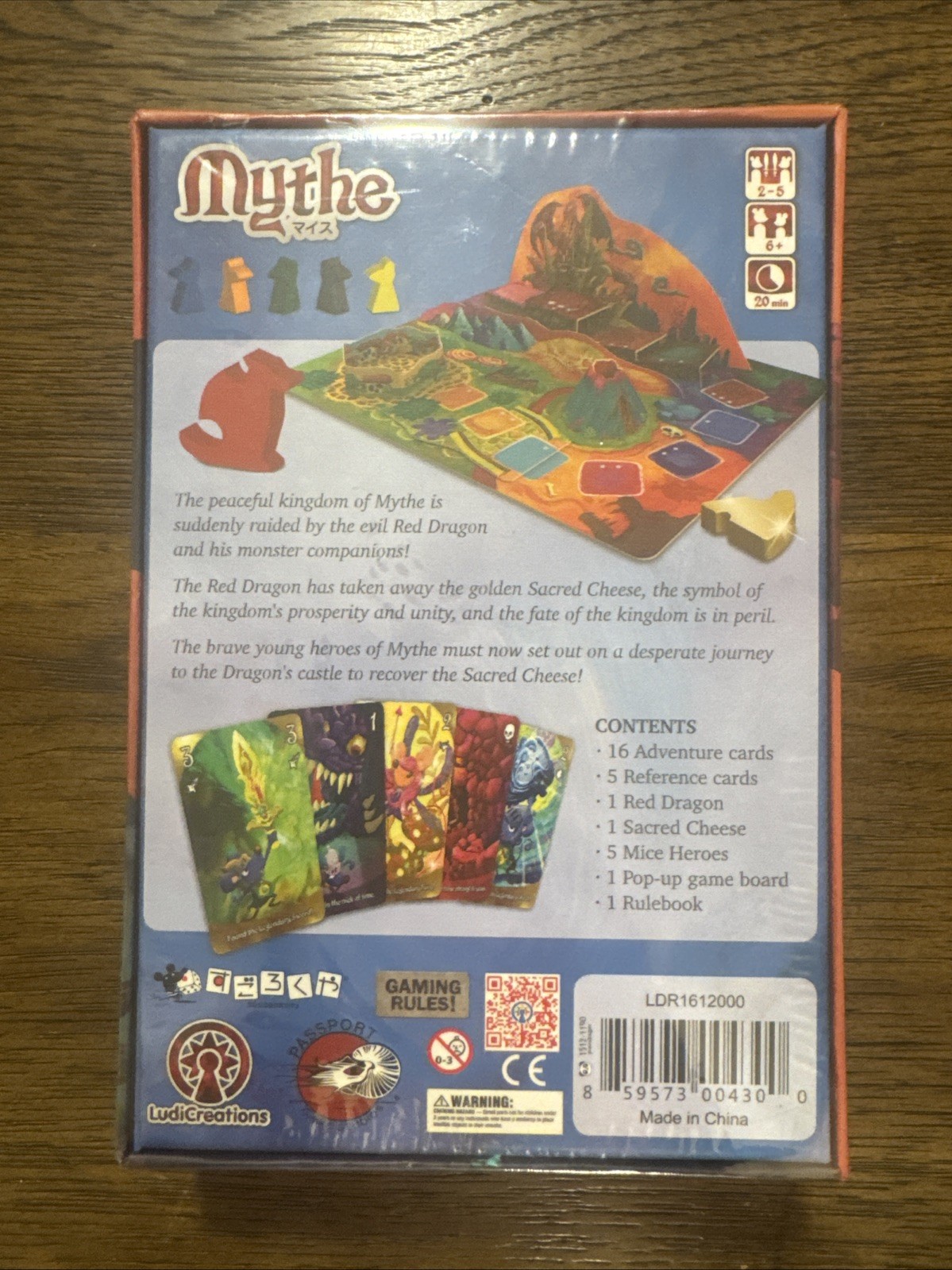 MYTHE Push Your Luck and Hand Management Board Game SEALED 2012 Ludi Creations