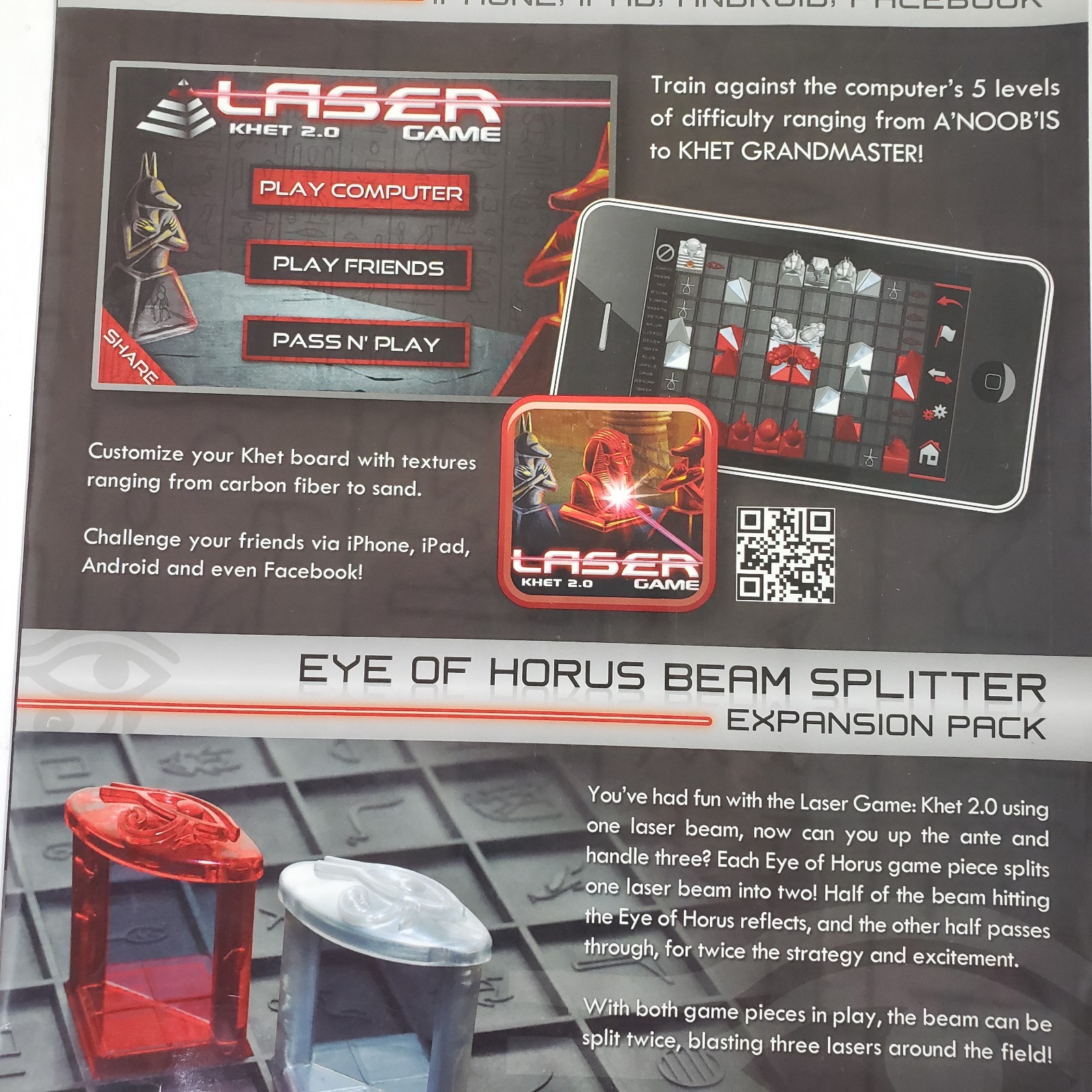 Khet 2.0 Laser Board Game Strategy MensaSelect Toy of the Year 2 Players Age 9+
