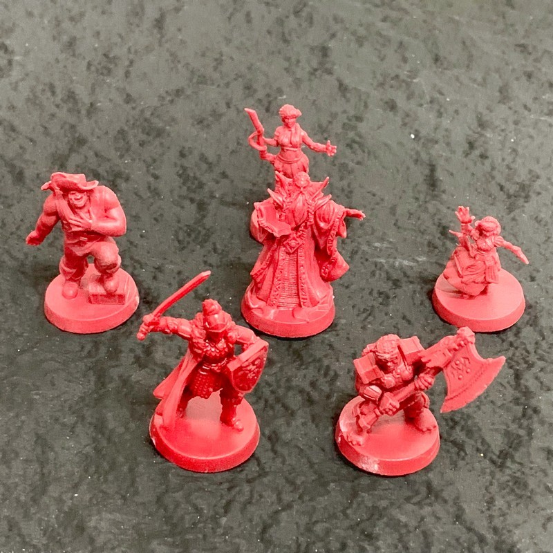6pcs Mentor Dwarf Bard Druid Knight Hero Warriors Heroquest Board Game Minis Toy