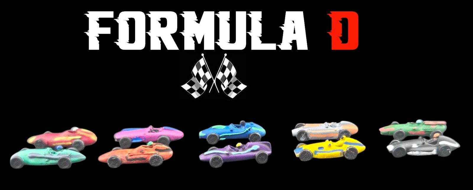 Formula D 10 painted F1 miniature cars / 10 cars F1 (20mm) painted
