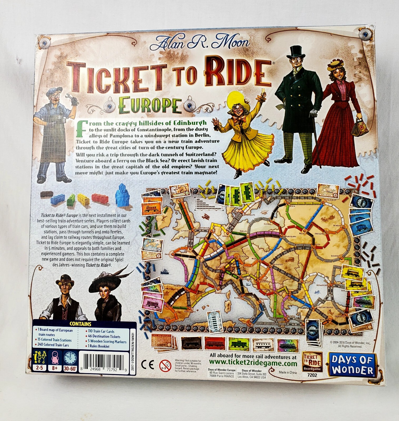 Ticket To Ride Europe Board Game. DO7202 Complete
