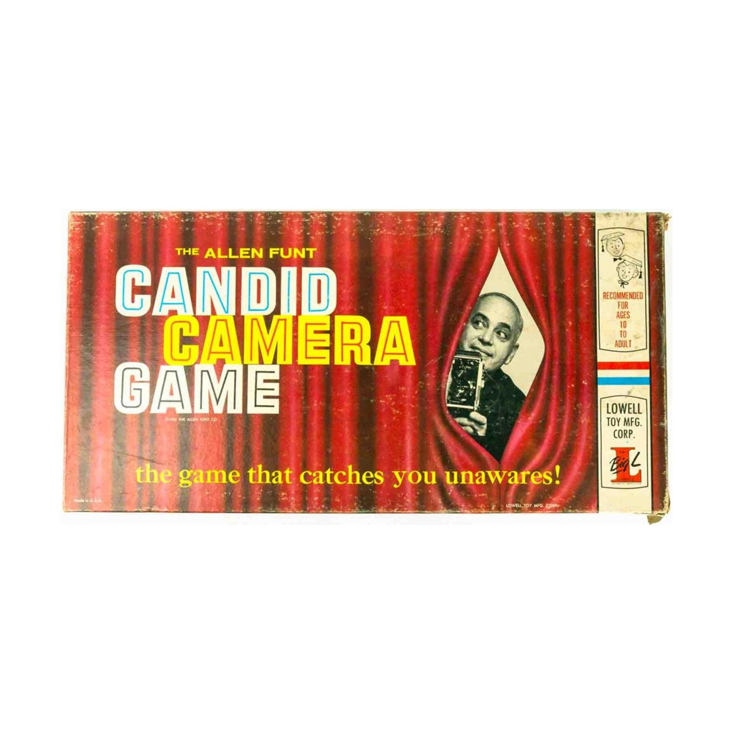 Lowell Toys Boardgame Candid Camera Game Box Fair/VG