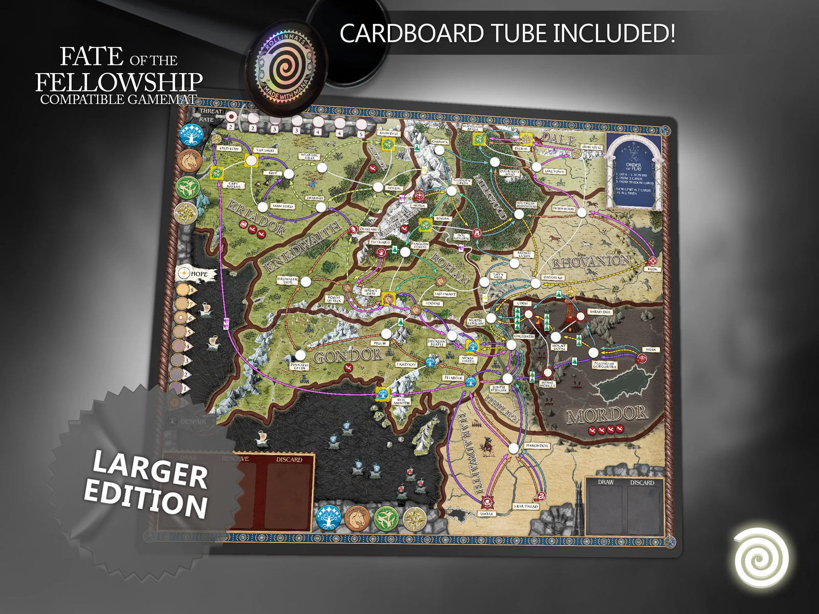 Lord of the rings Fate of the Fellowship (giant size compatible playmat)