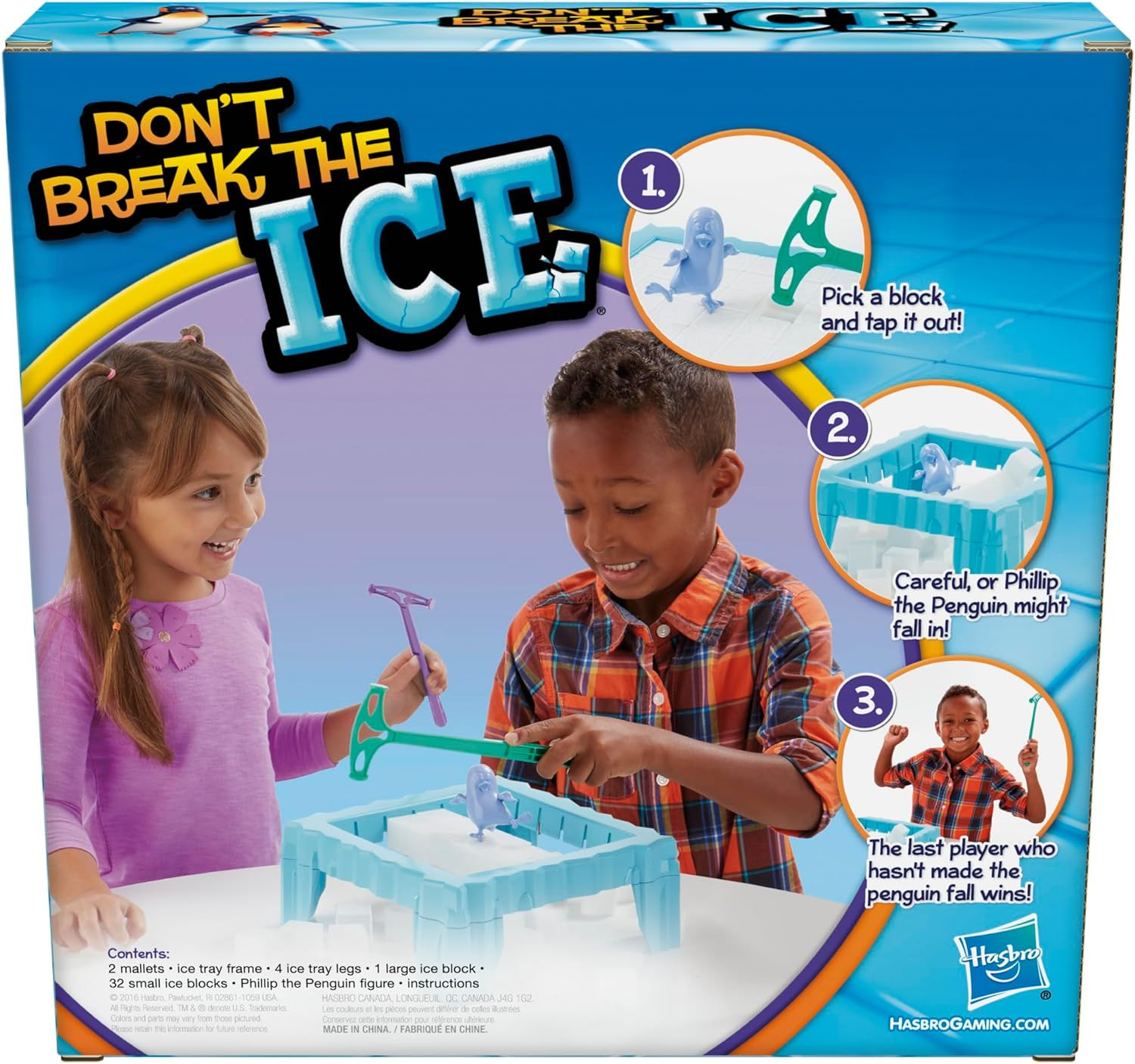 Hasbro® Don’T Break the Ice Game, Classic Version for Ages 3+ Years, 2-4 Players