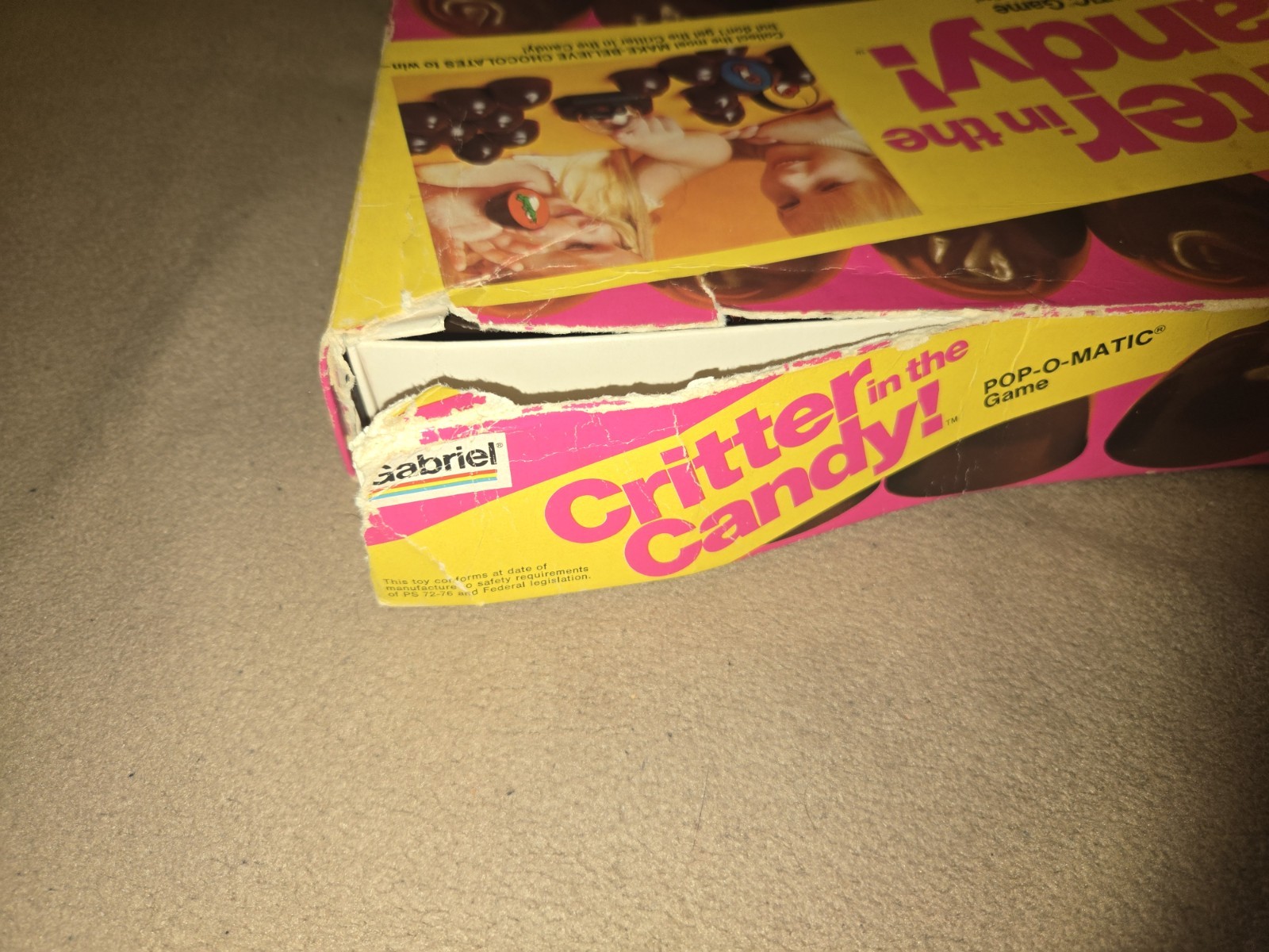Gabriel Critter in the Candy Pop-O-Matic Memory Game Vintage 1978