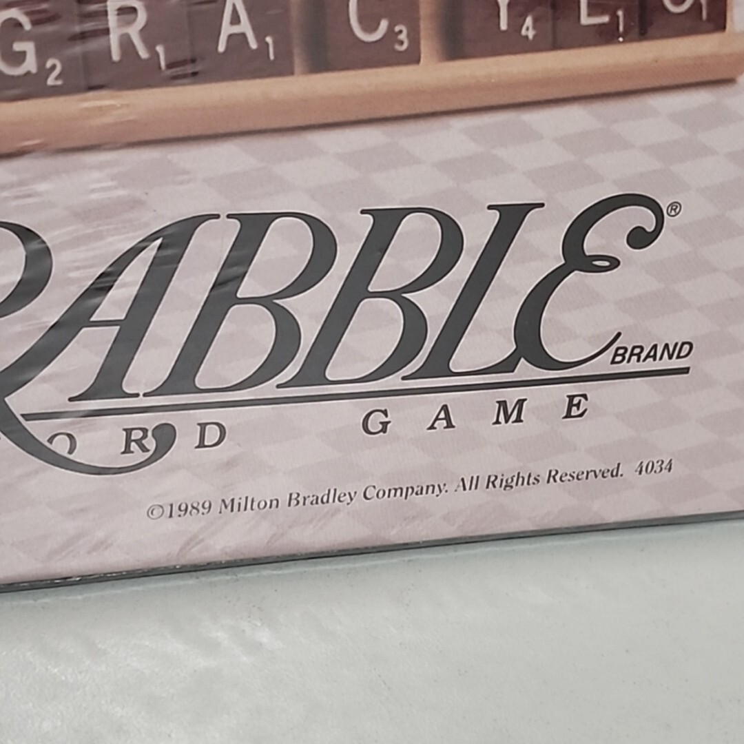 Scrabble Crossword Game Deluxe Edition Turntable 4034 1989 Milton Bradley Sealed