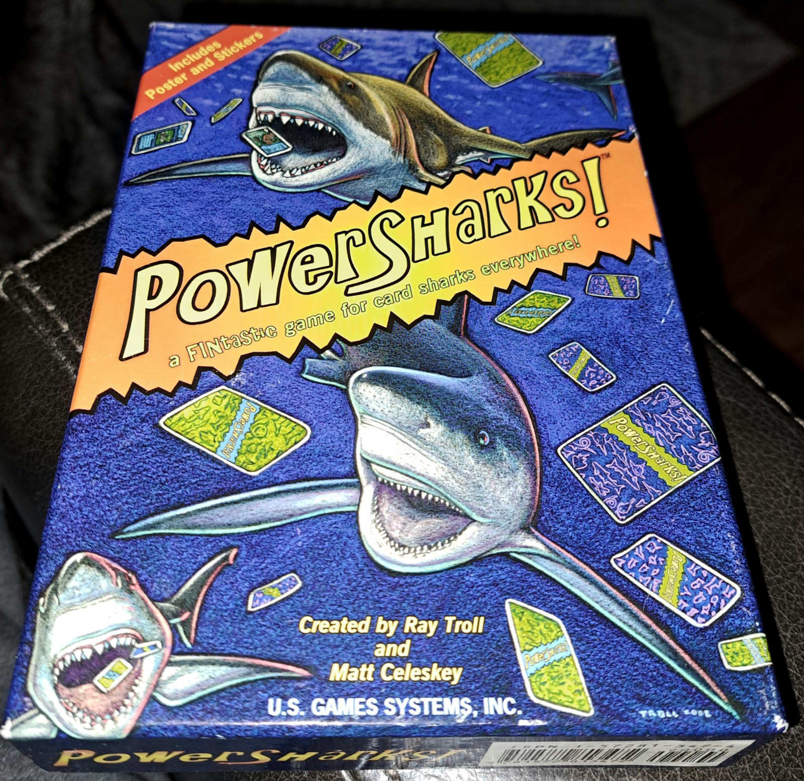 Powersharks! Card Game – US Games Systems Complete With Stickers and Poster