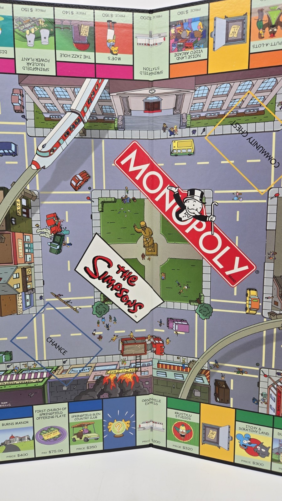The Simpsons Monopoly Game Welcome To Springfield 2001 Complete Vtg Family Game
