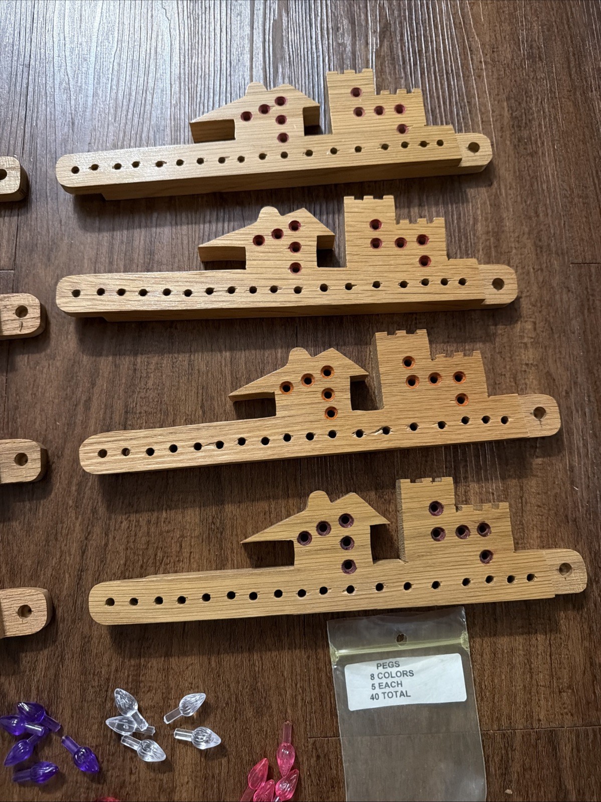 Pegs and Jokers Board Game Set 2 to 8 Players Handcrafted Wood And 40 Pegs
