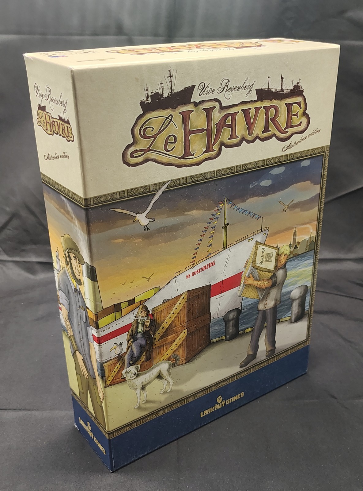 Le Havre board game from Lookout Games + Essen Promos & GeekUp Bag Set