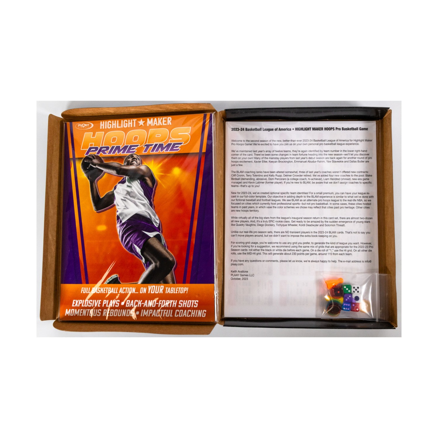 Plaay Board Game Highlight Maker Hoops Collection w/2022-23 Season VG/NM