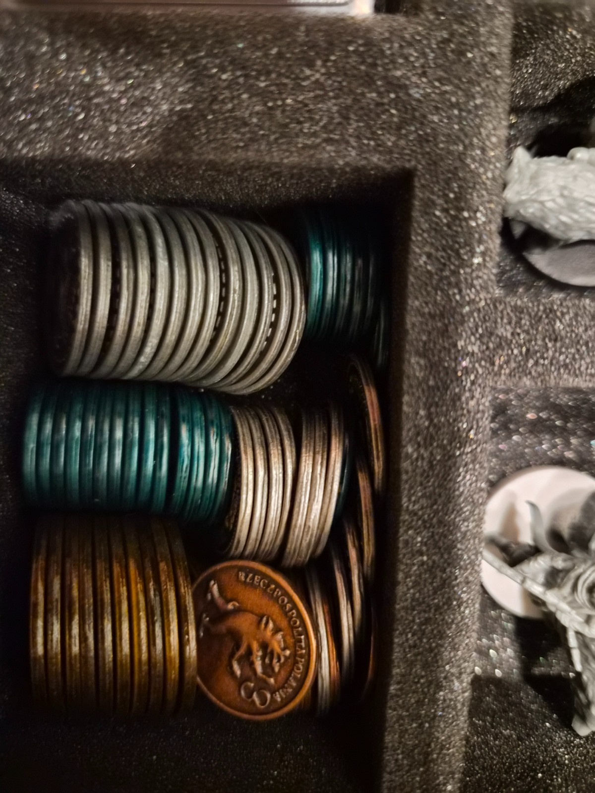 Stonemaier Games Scythe Board Game w/insert, metallic coins, and resource tokens