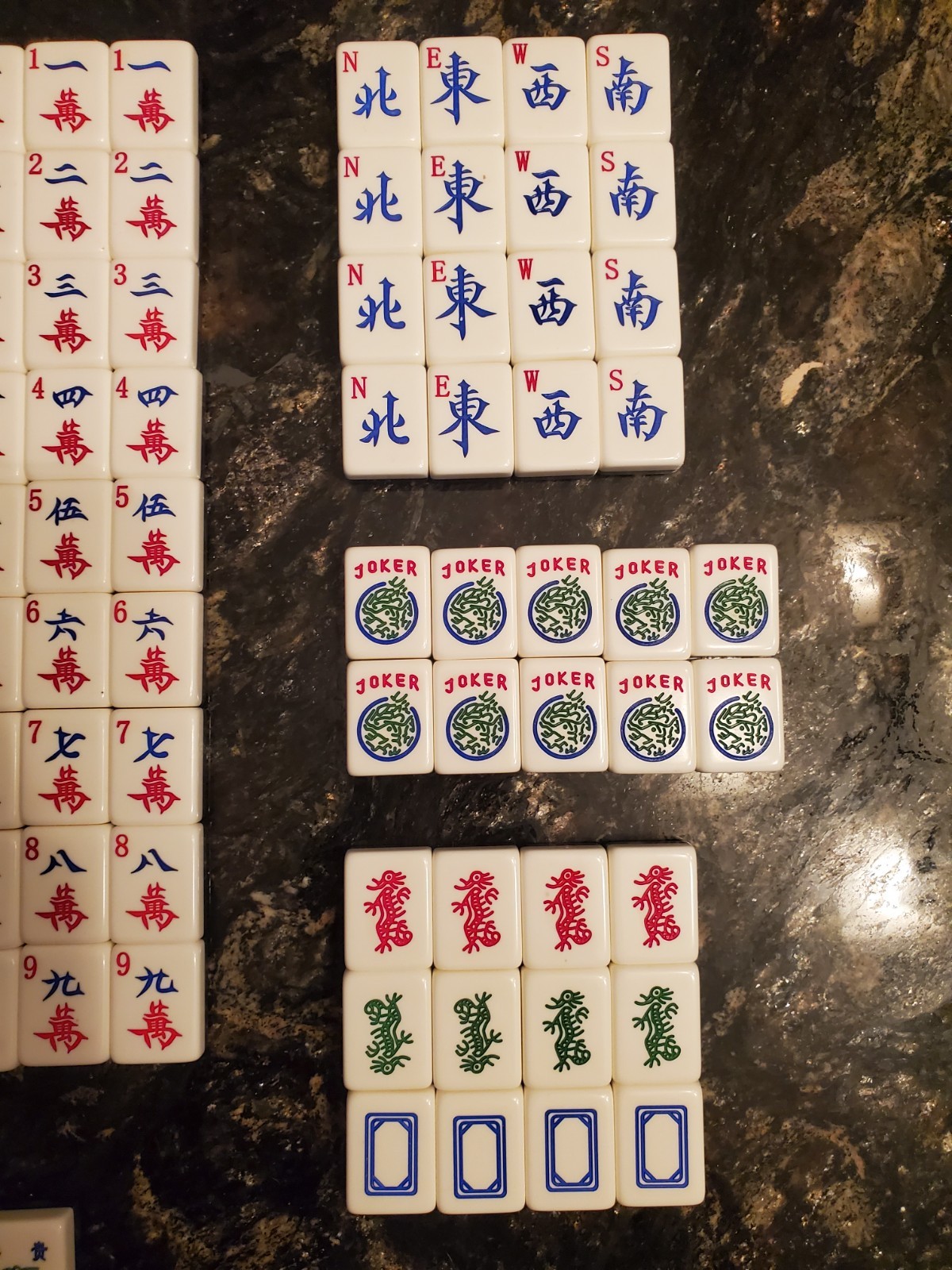 RARE Where the Wind Blows Mahjong Set 170 Floating Purple Dragon Tiles w/Racks