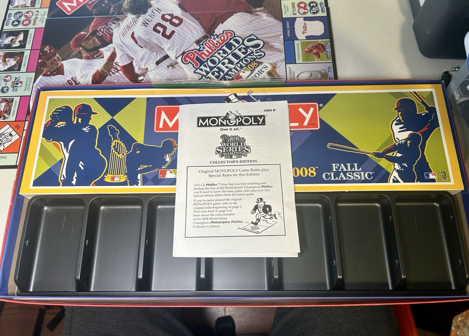 Monopoly Phillies World Series Champions 2008 Collector Edition Preown-Complete
