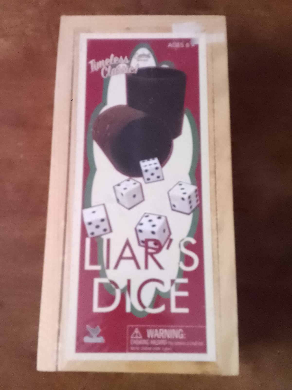 FACTORY SEALED – Liar’s Dice in Wood Box