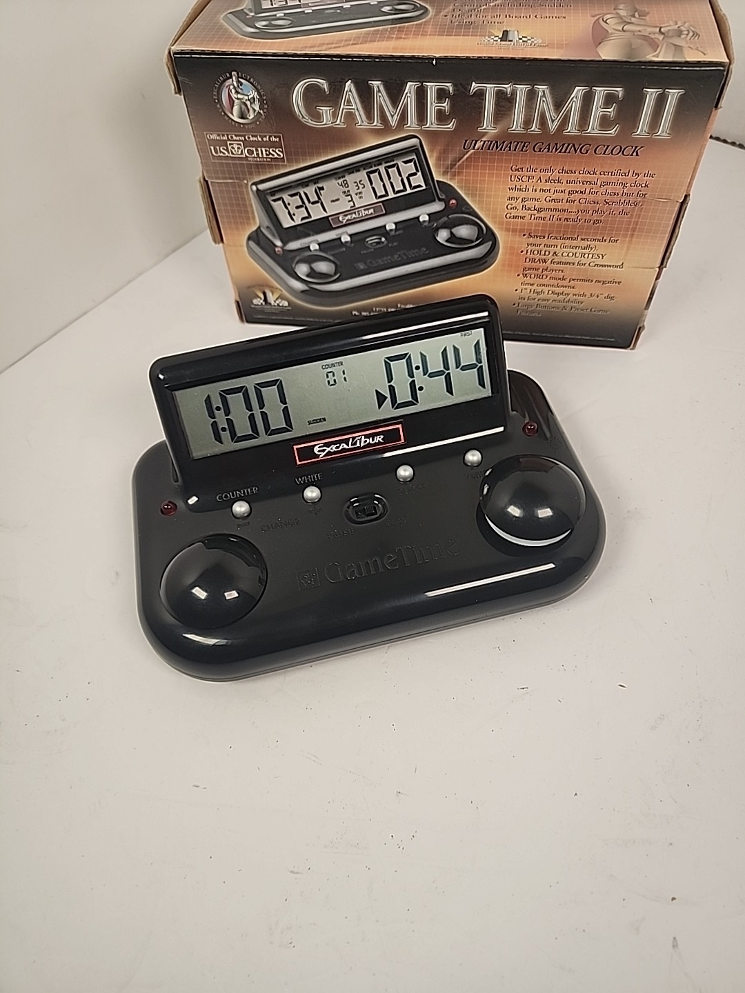 Excalibur Electronics Boardgame Game Time II Official Chess Clock Of USCF CIB