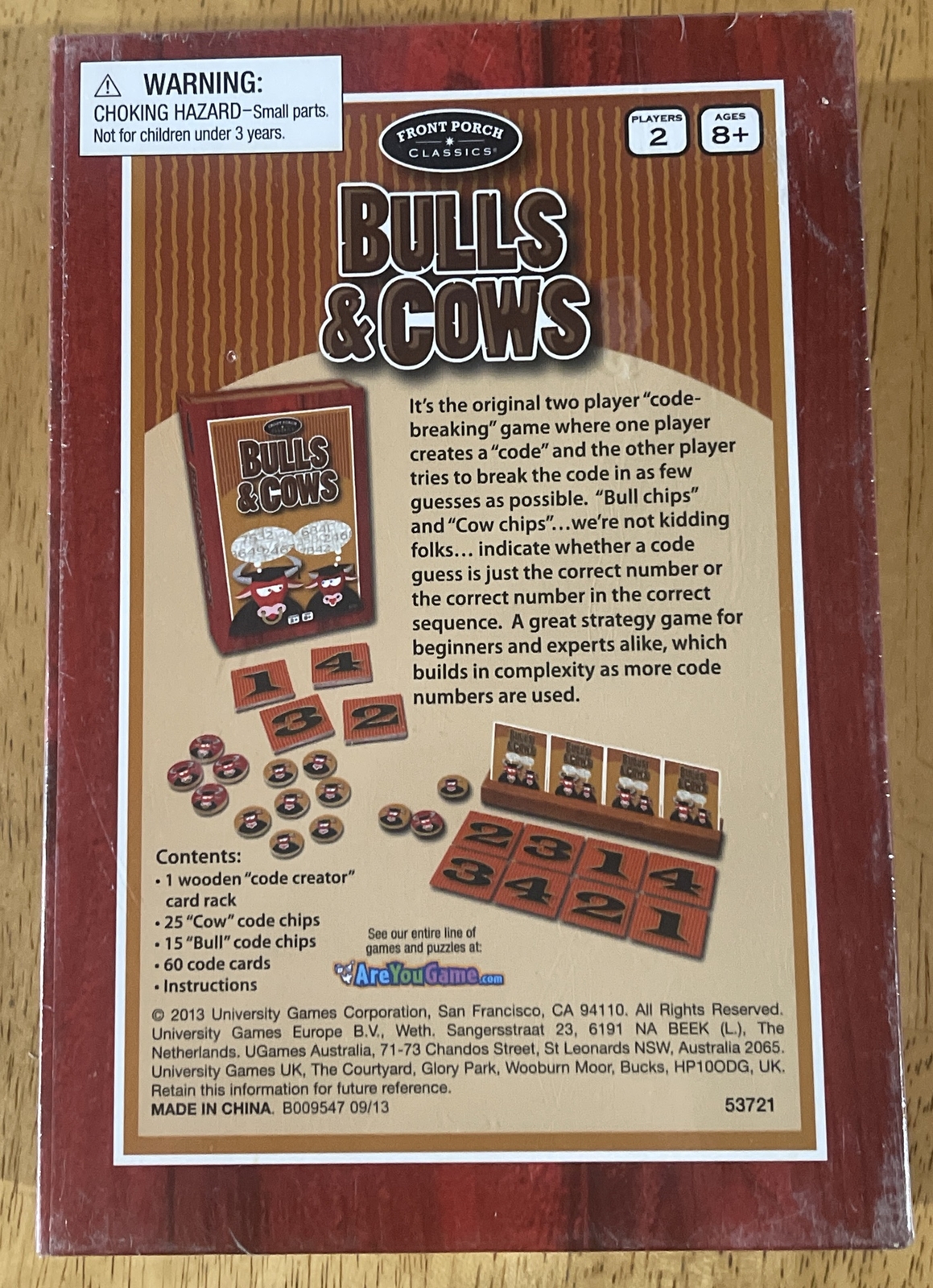 Front Porch Classics Bulls and Cows – The Original Code Breaking Game! 2013