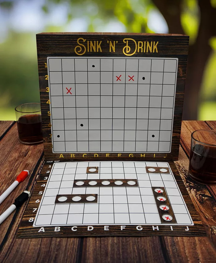 Drinking Board Game Shots Party Game w/ Dry Erase Markers 2 Player