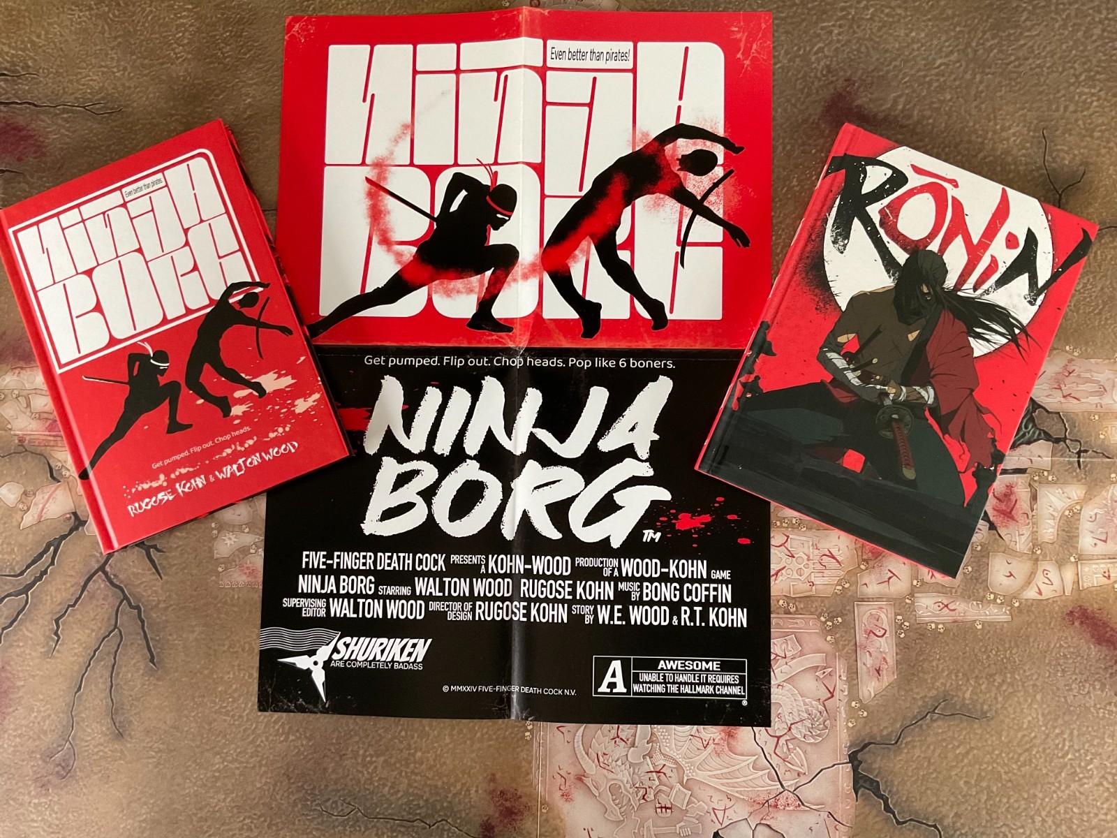 Ninja Borg RPG kickstarter lot Slightly Reckless Kohn & Wood new