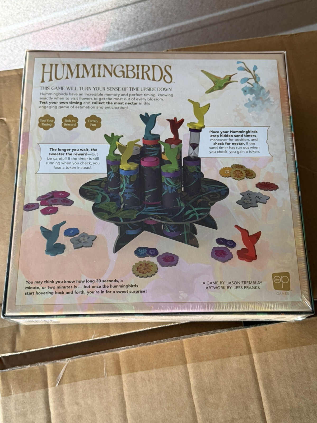 Hummingbirds Board Game, A Real-Time, Push Your Luck Dexterity Party Game,