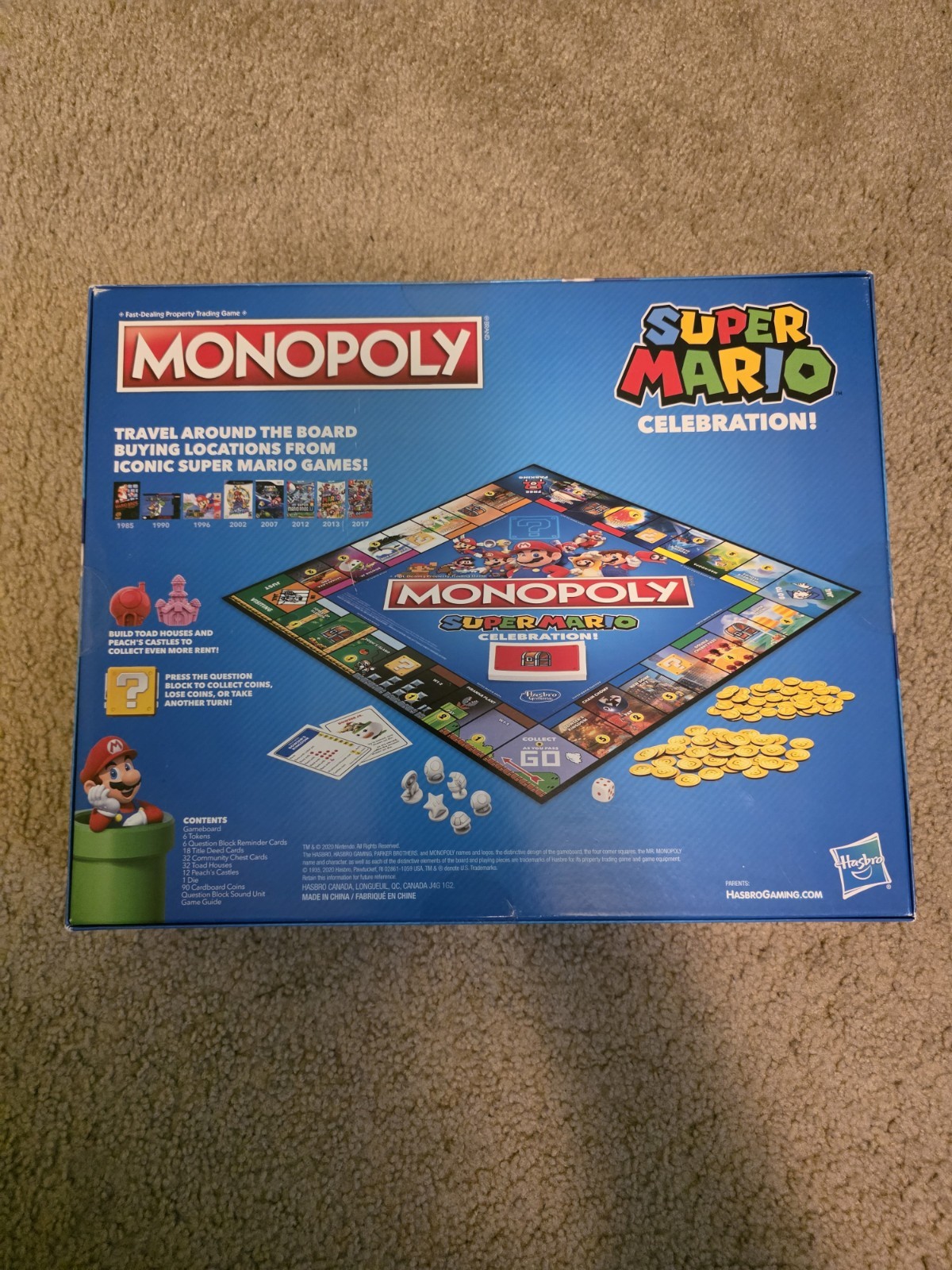 Hasbro Monopoly Gamer Mario, Mario Kart, Sonic, Overwatch Loose Complete