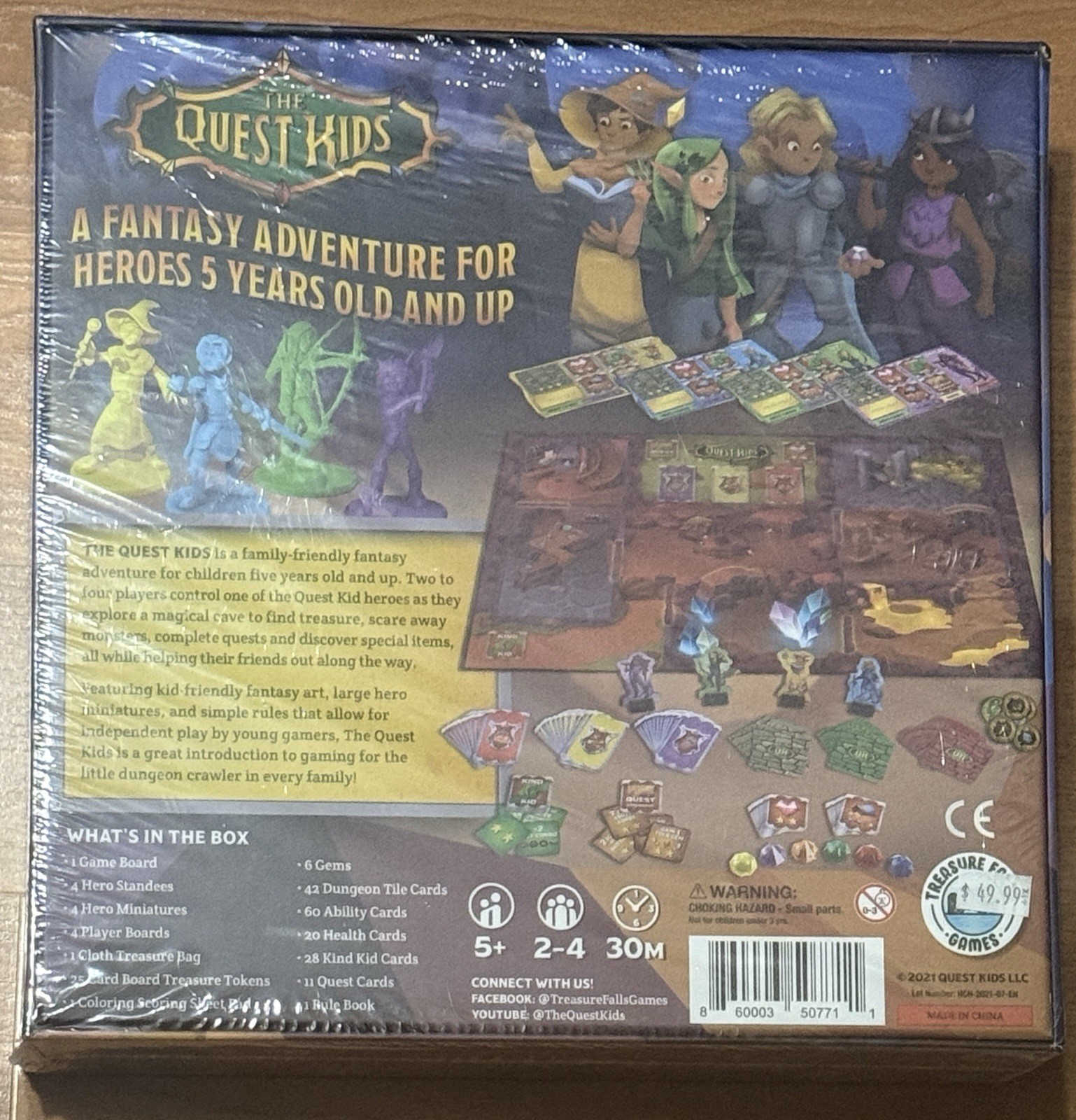 The Quest Kids Board Game for Kids Ages 5+ Family Fantasy Tabletop Adventure NEW