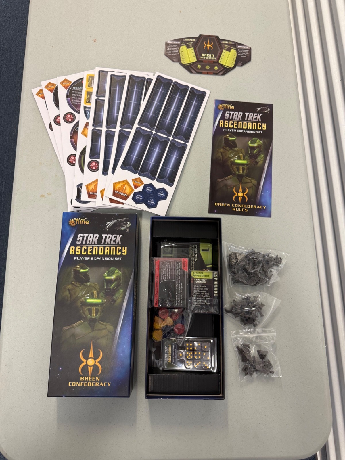 Star Trek Ascendency COMPLETE open NEVER PLAYED but UNPUNCHED Gale Force Nine