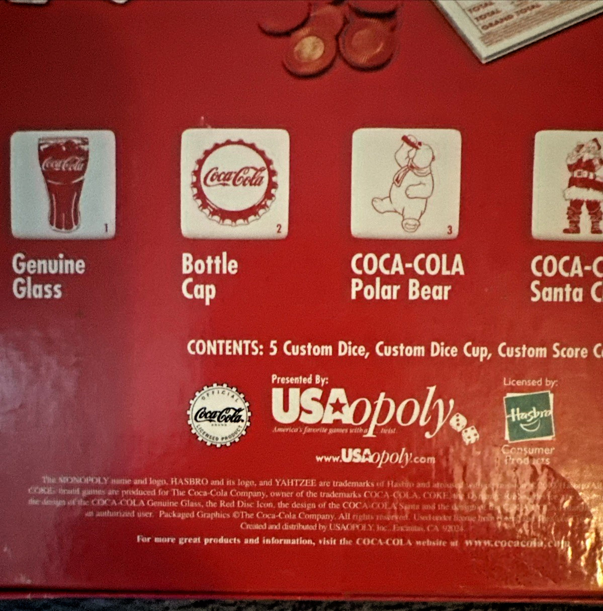 YAHTZEE Collectors Edition Shake Dice Game COCA COLA